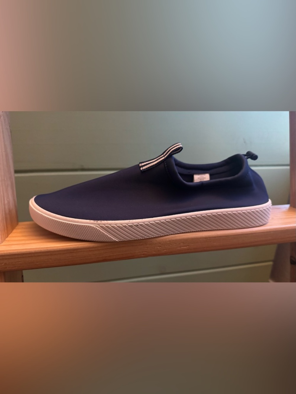 Lands’ End Men’s Water Shoes Navy Size 12D Slip-On Aqua Beach Pool NWOT